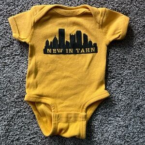 Pittsburgh Yellow graphic Baby Onesie